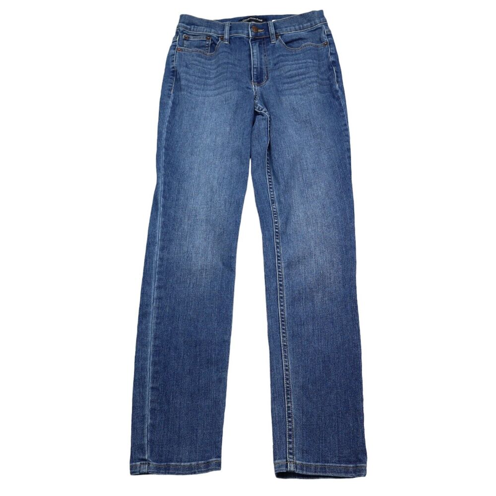 Calvin Klein Pants Womens 27 Blue High Rise Flat Front Pocket Denim Jeans
